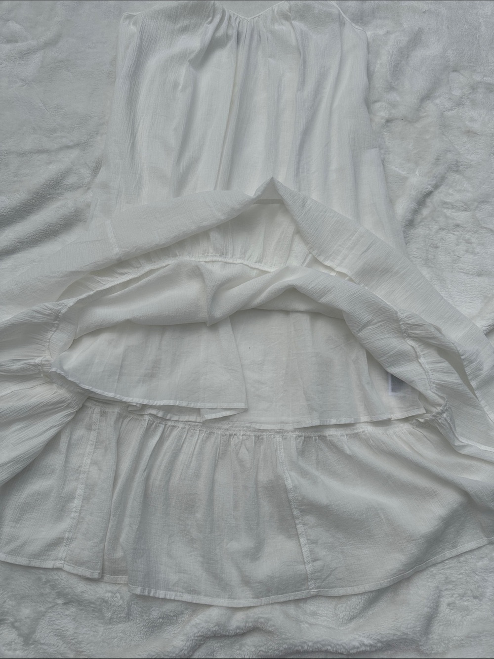 GAP Lightweight White Cotton Spaghetti-Strap Maxi Dress Sz M Feminine Flattering - Picture 9 of 13